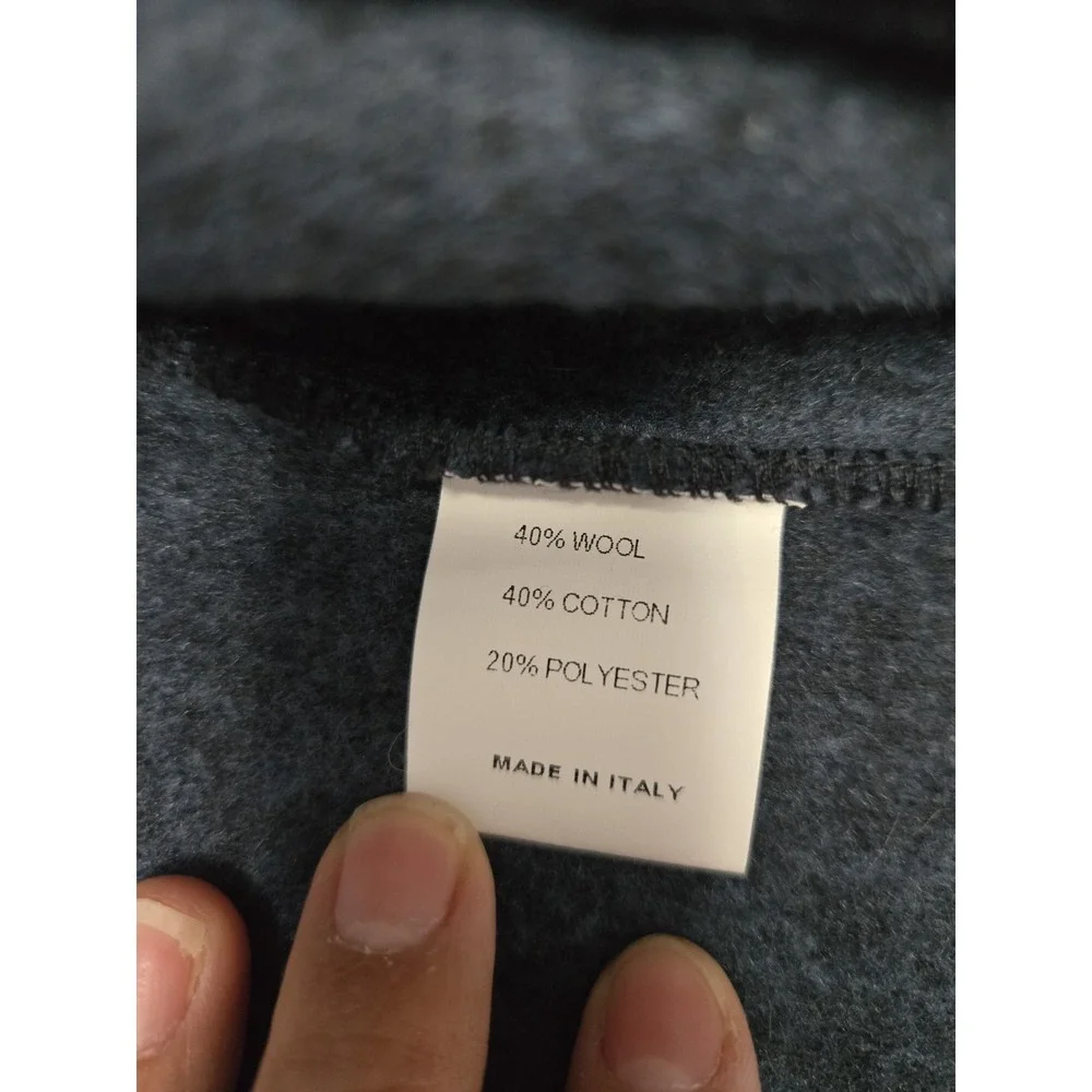 Gionfriddo Full Zip Medium Men's Pullover Vest Wool Blend Made in Italy Navy